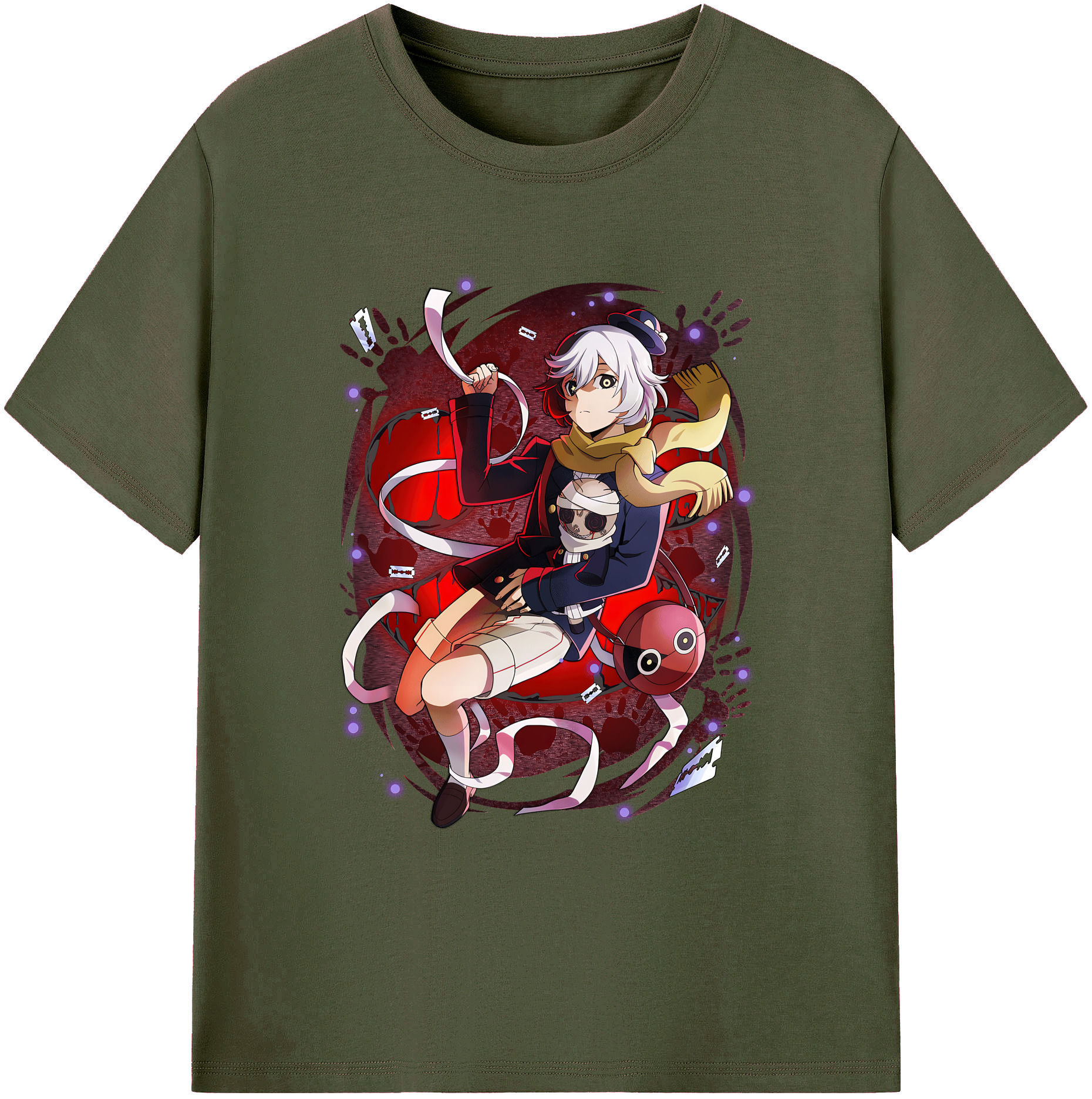 （画像用） 文豪ストレイドッグス Bungo Stray Dogs 綿100％ メンズ半袖Tシャツ｜肌触りやわらか＆通気性